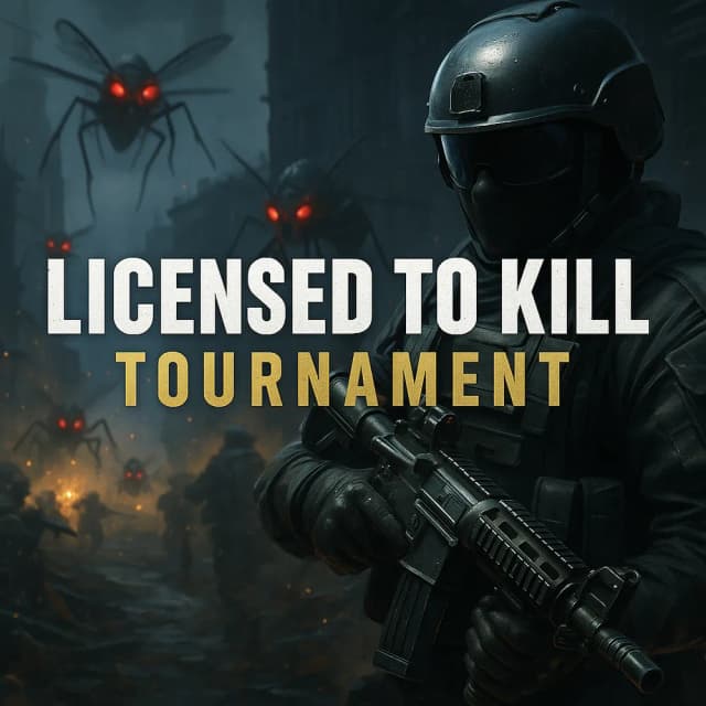 Licensed to Kill Tournament: a soldier in front of giant red-eyed insects